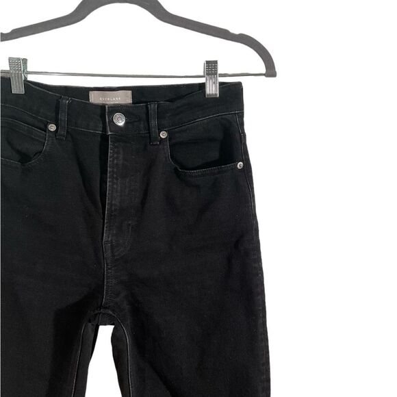 Everlane Women’s High Rise Slim Straight Ankle Jeans Size 27 Black Button Fly - Picture 3 of 14